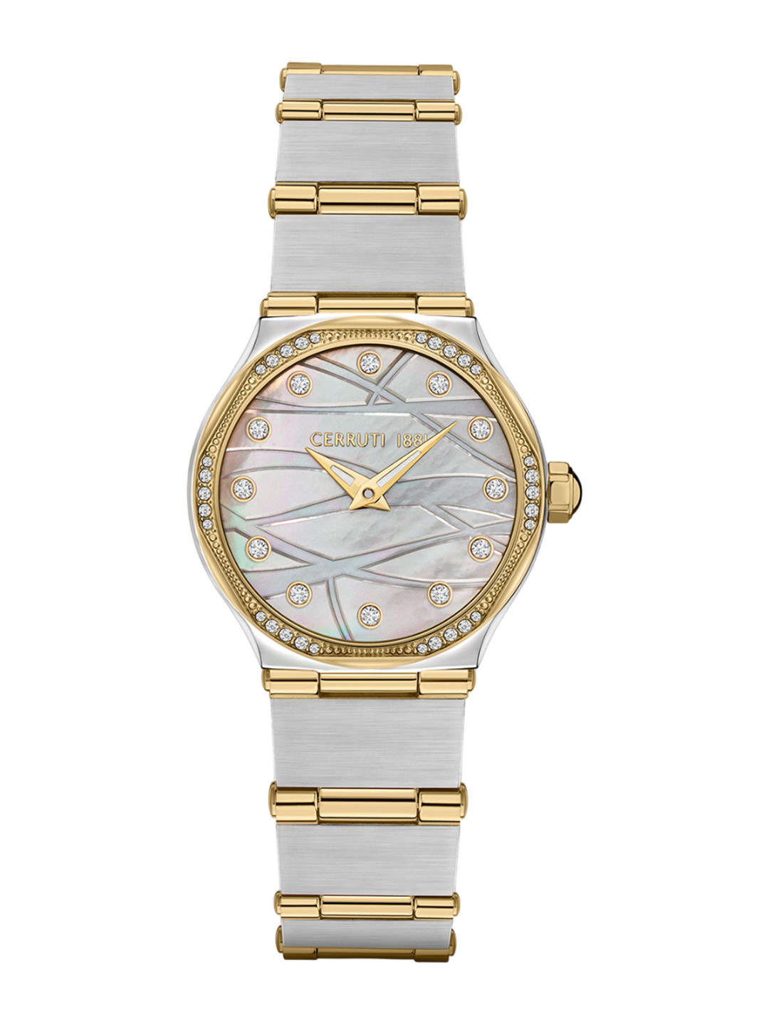 Cerruti 1881 Women Printed Dial & Stainless Steel Bracelet Style Analogue Watch-CECRM35502