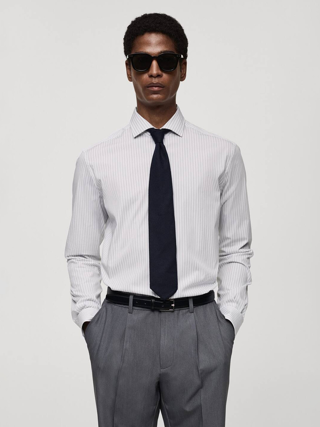 MANGO MAN Striped Shirt