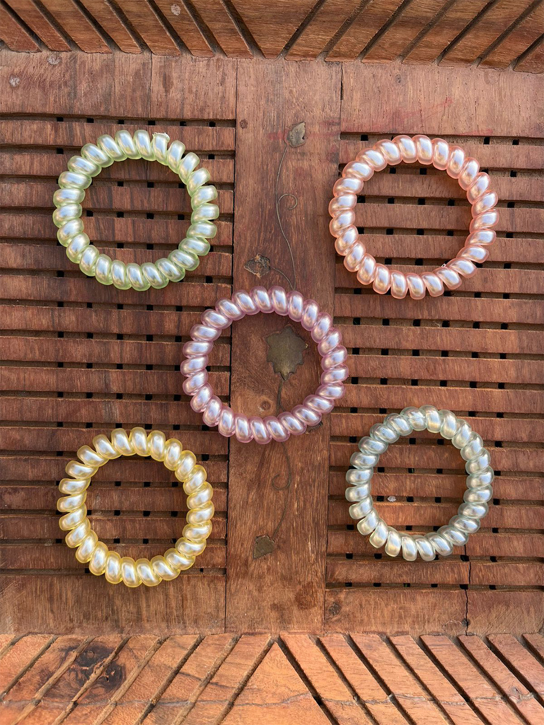 Radhya Accessories Women Spiral Hair Ties Pack of 5