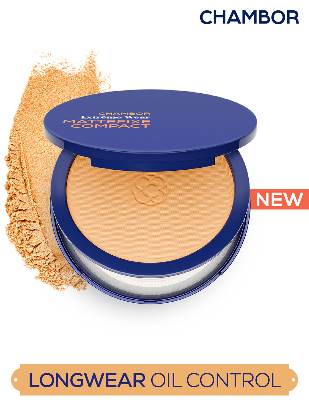 Chambor Extreme Wear Mattefixe Compact Powder- 9 g- Warm Medium 205