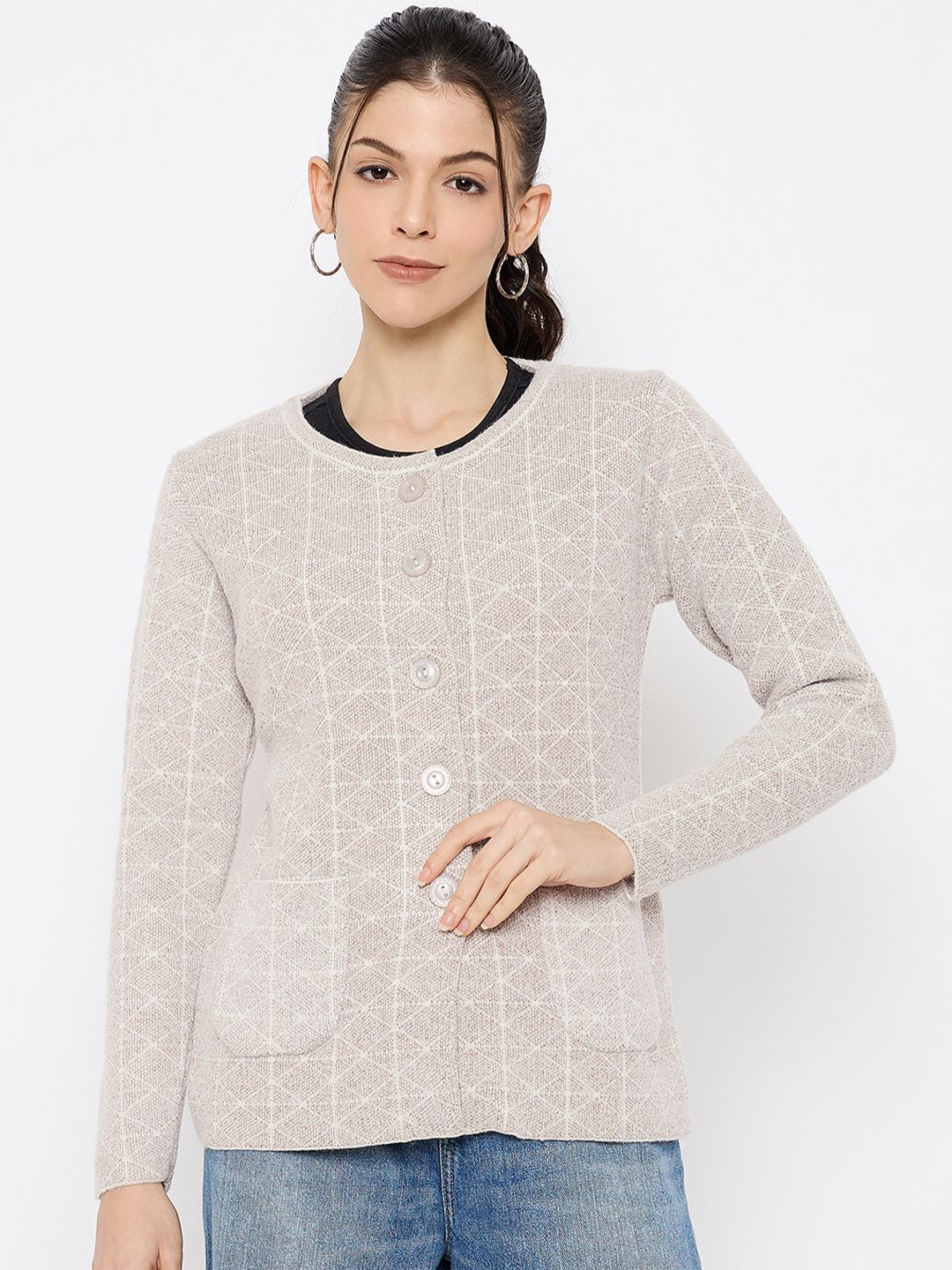 Duke Women Round Neck Cardigan