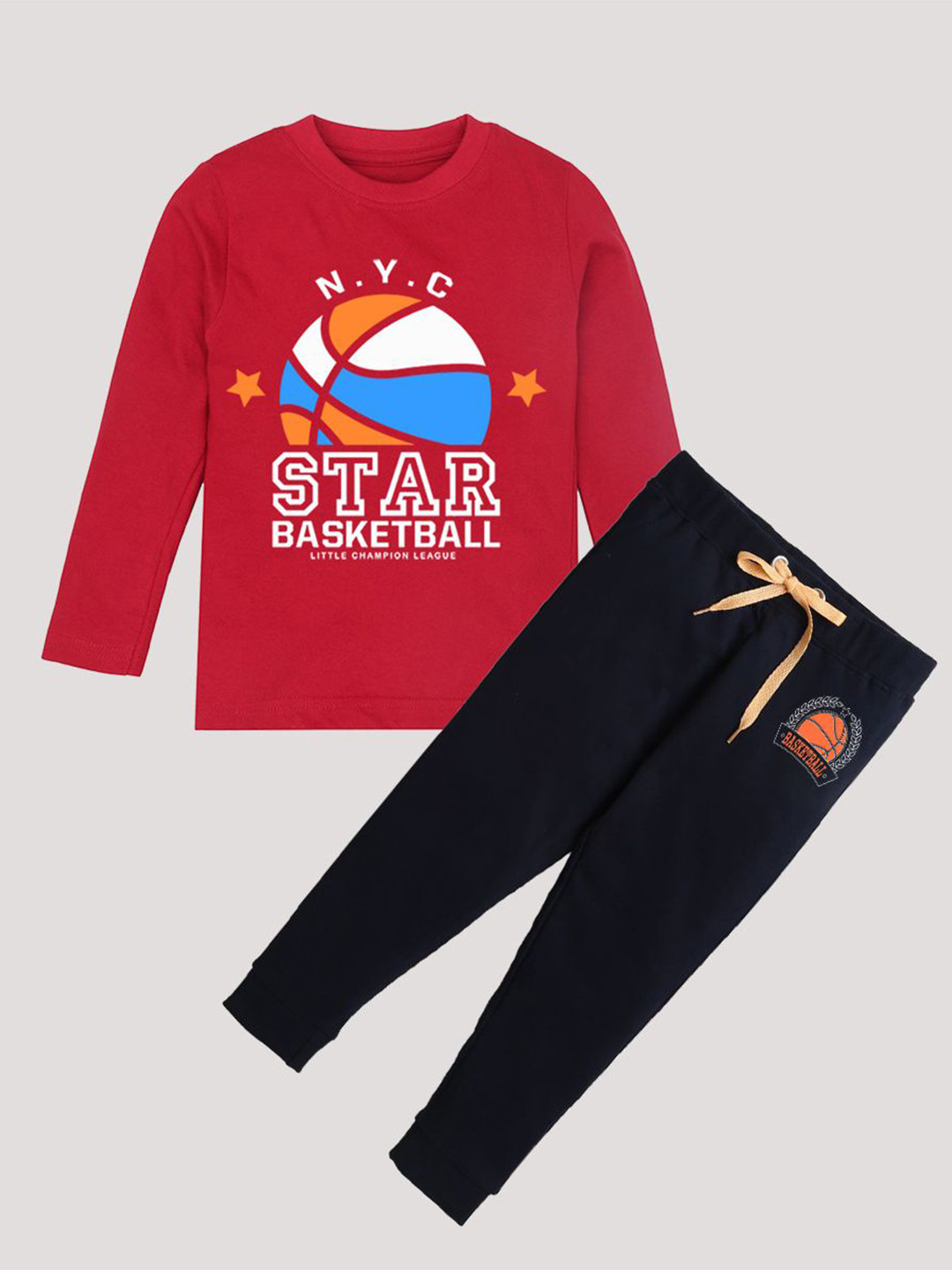 ETCHED DESIGN Boys Printed T-shirt with Trousers