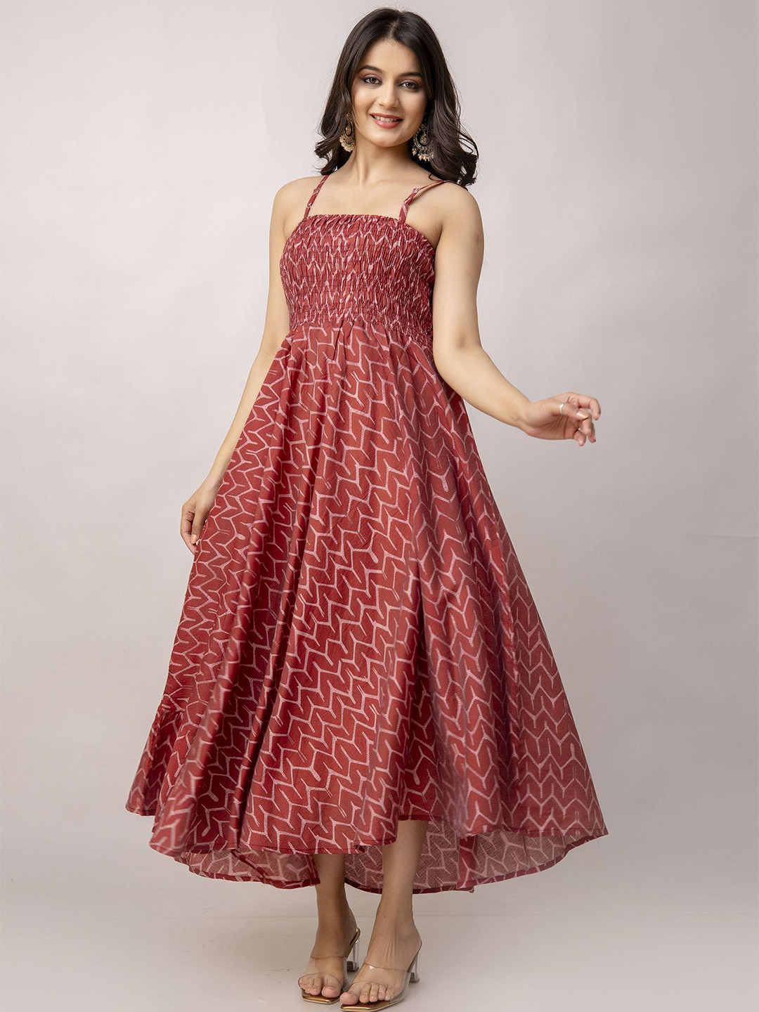 KALINI Women Ethnic Motifs Print Bodycon Maxi Dress