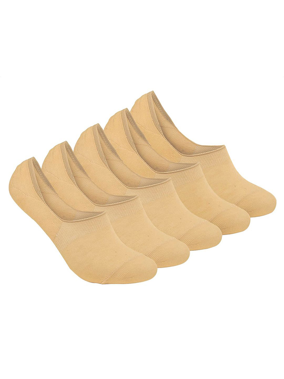 Xjarvis Unisex Pack Of 5 Odour Free Breathable Low Cut Shoe Liner Socks
