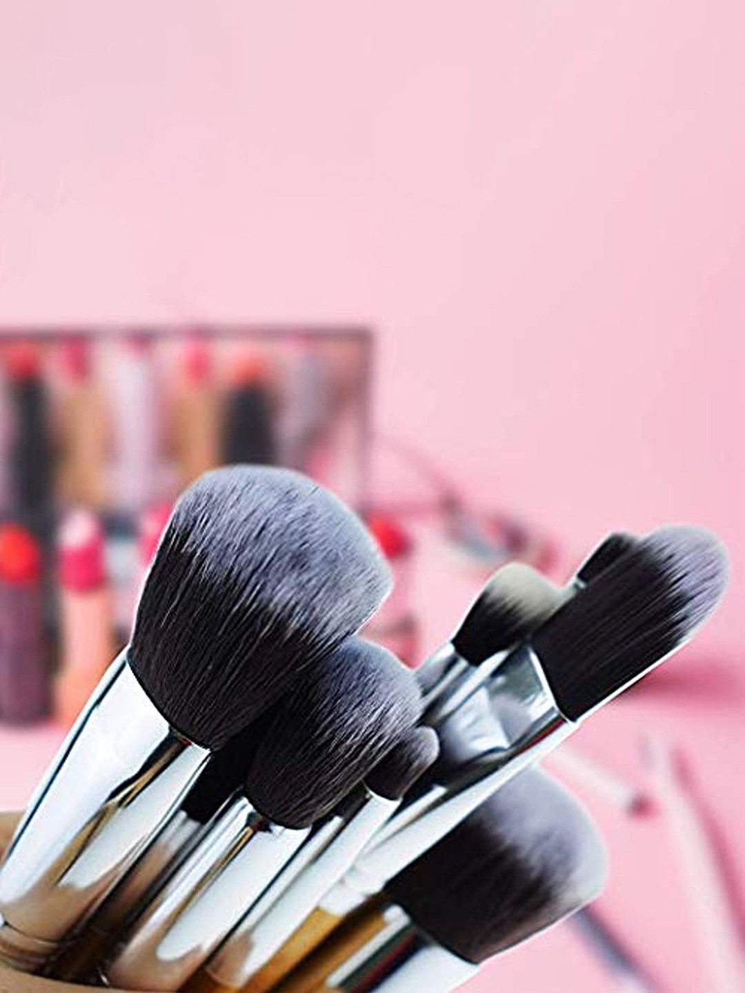 COSMO HUB Set of 10 Wooden Premium Makeup Brush Set