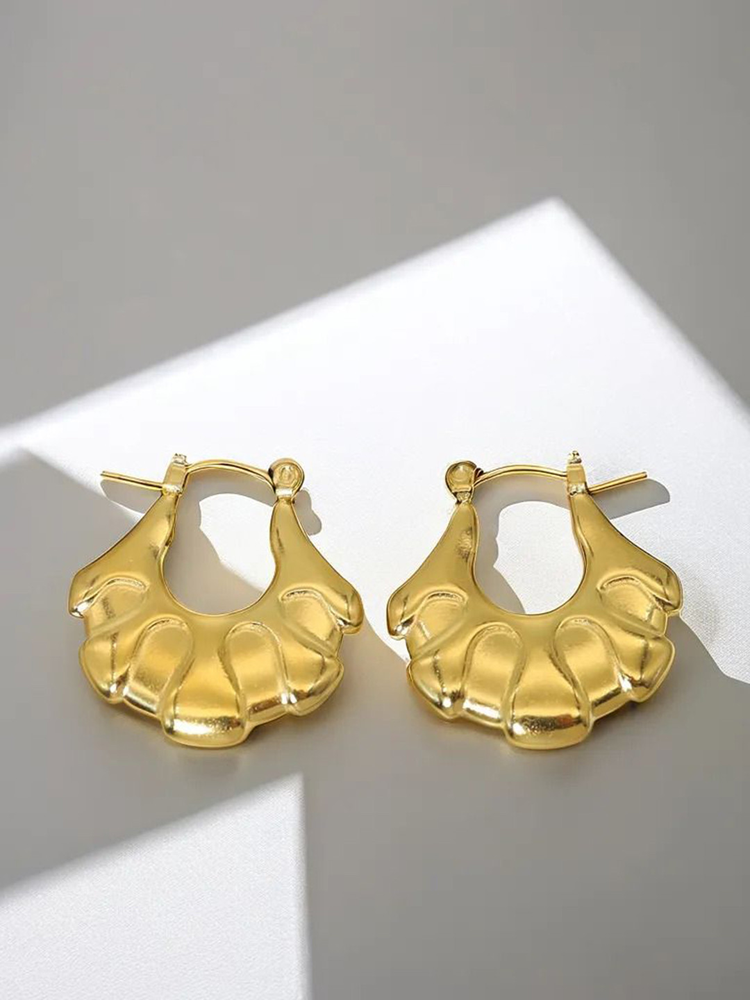 DIVASTRI Teardrop Shaped Hoop Earrings