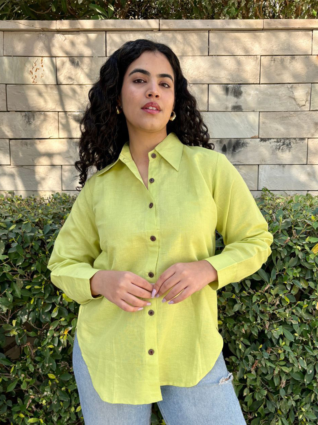 Minimul 100% Linen Solid Shirt