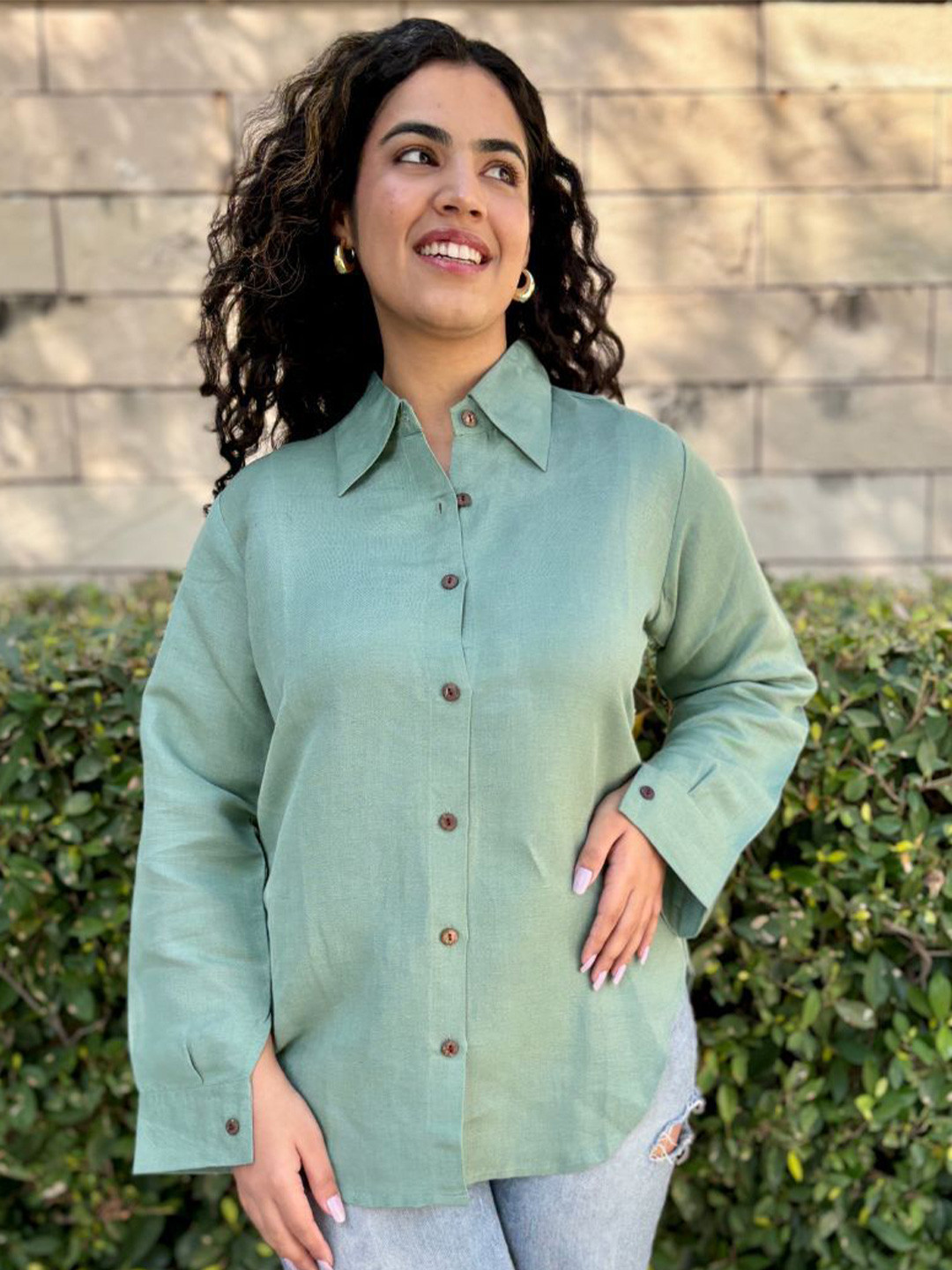 Minimul 100% Linen Solid Shirt