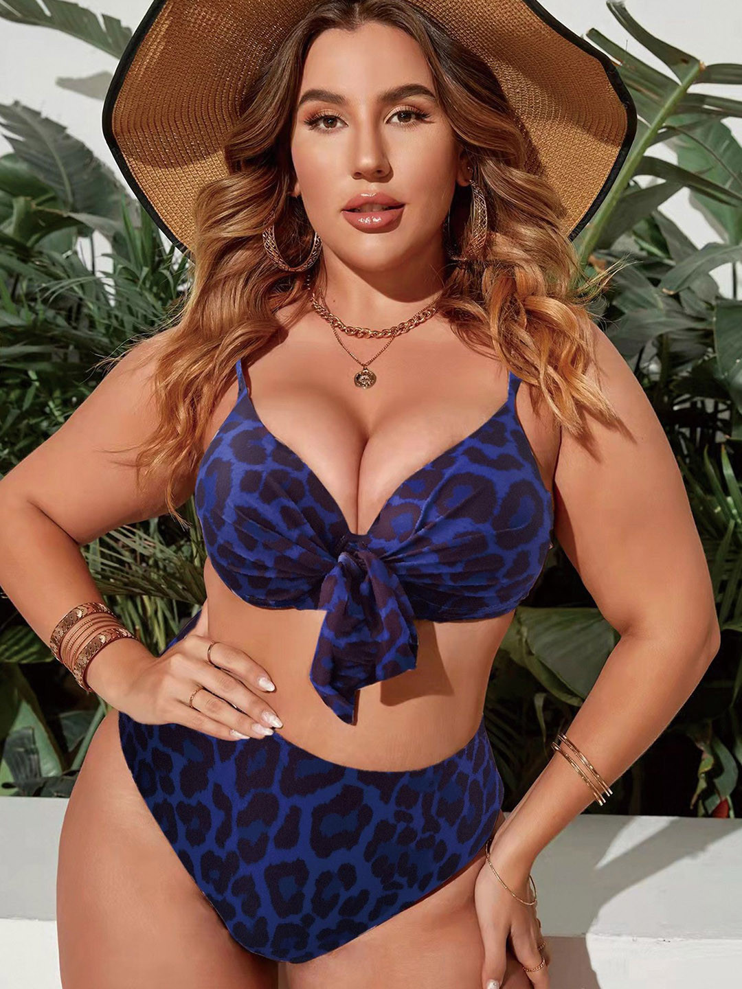 LULU & SKY Women Plus Size Printed Swim Bikini Set
