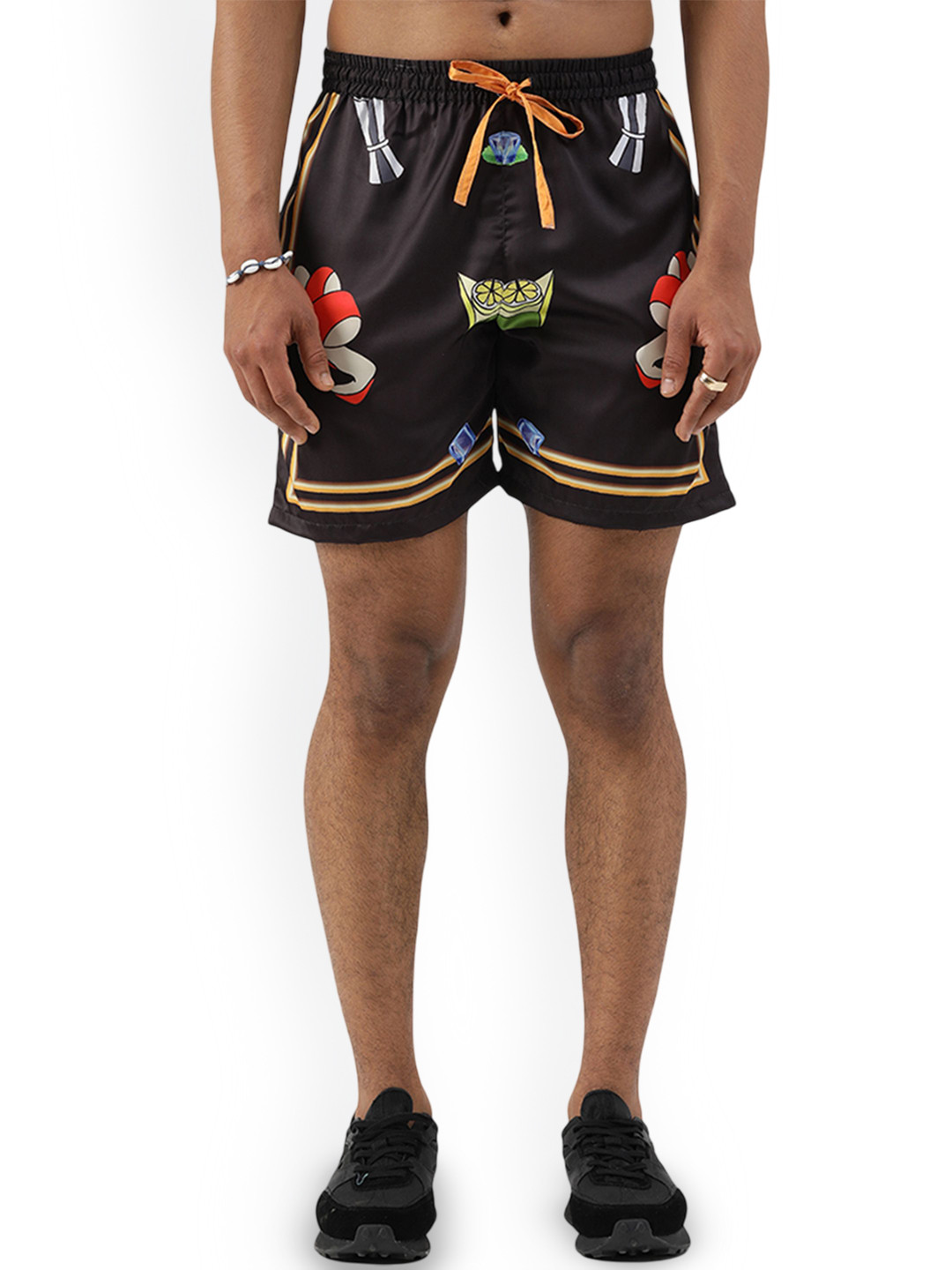 CLUBHAVANA Tipsy Threads Men Graphic Printed Relaxed Fit Premium Soft Satin Short