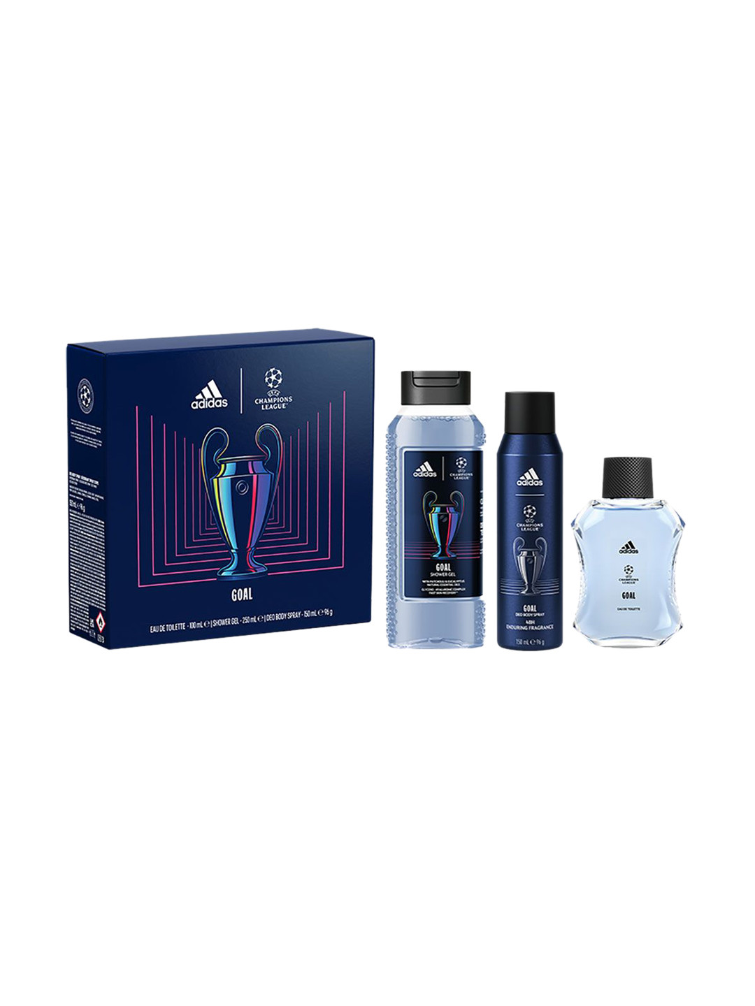 ADIDAS UEFA Champions League Goal Giftset With EDT &  Shower Gel & Deo Spray