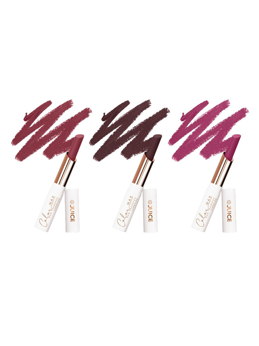 JUICE Set Of 3 Color Max Non-Transfer Lipsticks - M01 - M04 - M05