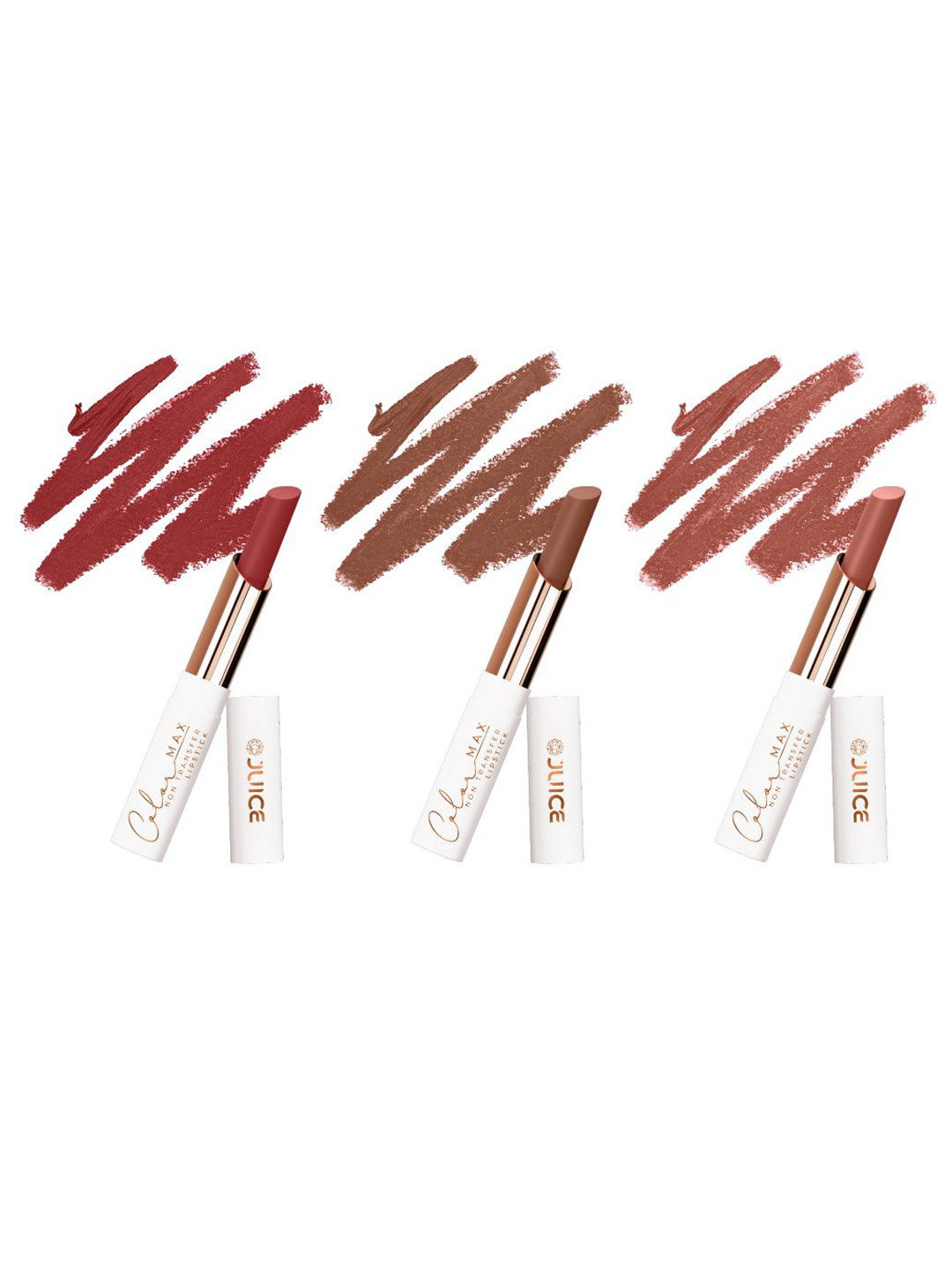 JUICE Set Of 3 Color Max Non-Transfer Lipsticks - M03 - M19 - M20