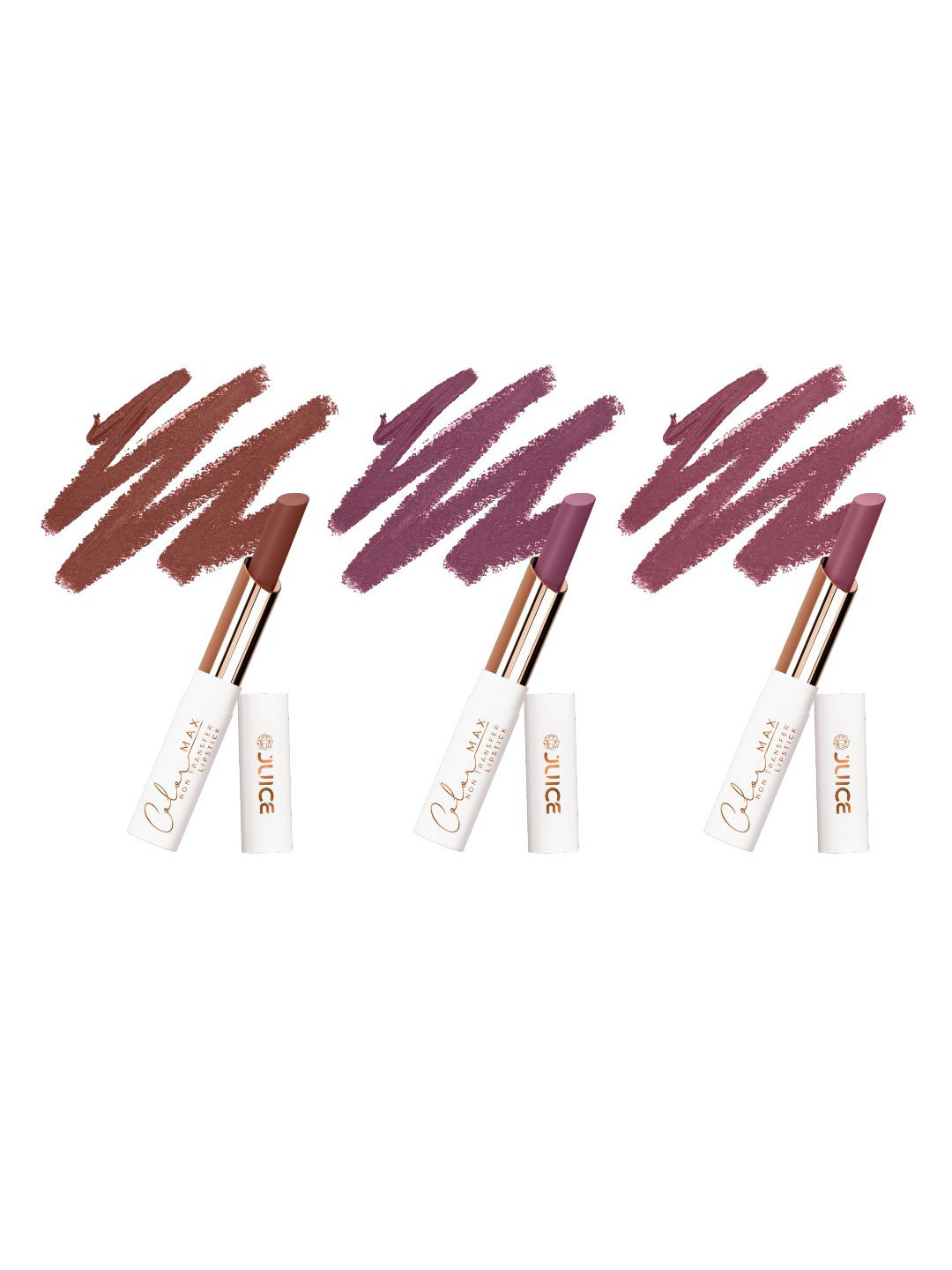 JUICE Set Of 3 Color Max Non-Transfer Lipsticks - M02 - M16 - M17