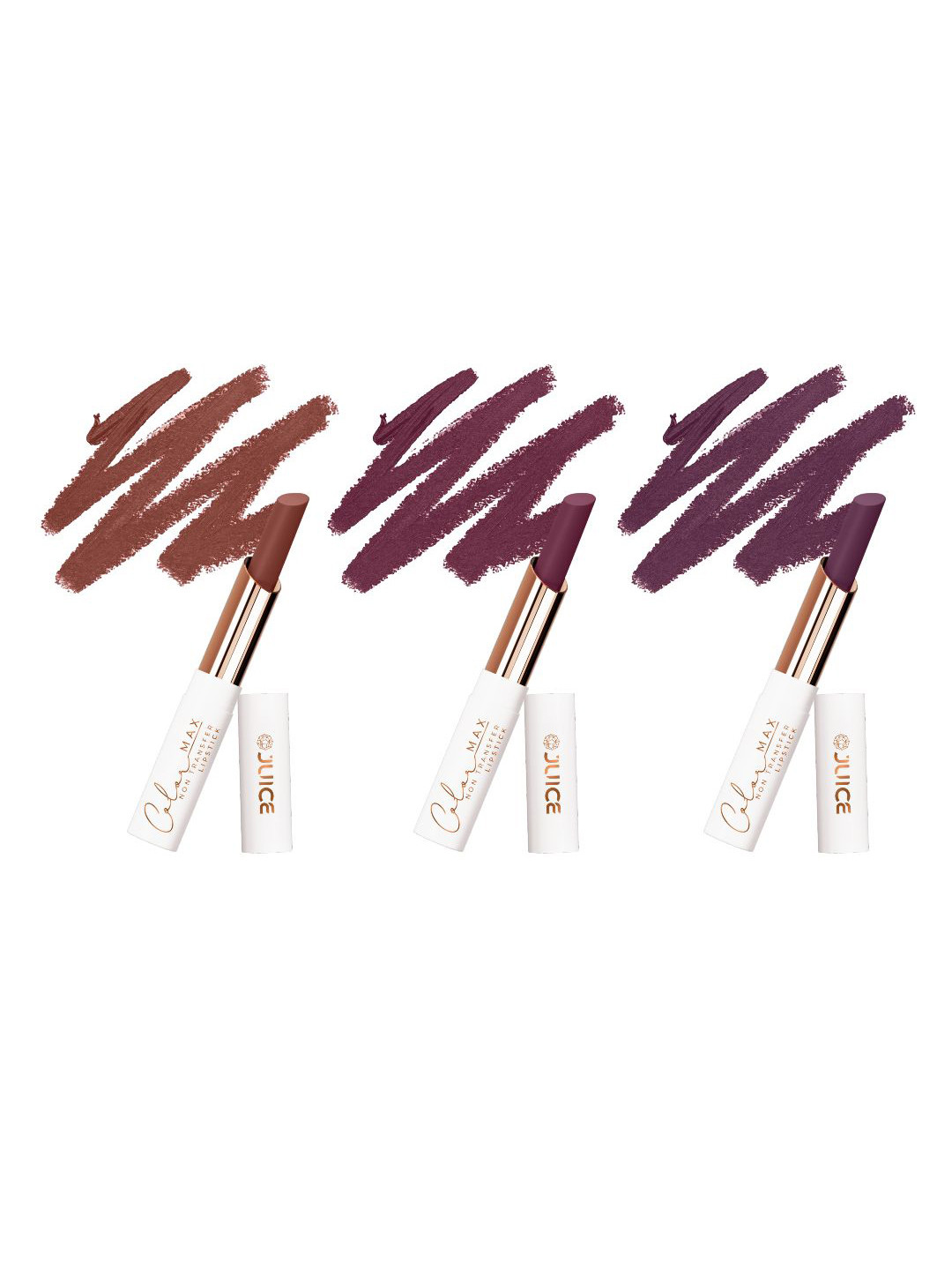 JUICE Set Of 3 Color Max Non-Transfer Lipsticks - M02 - M13 - M14