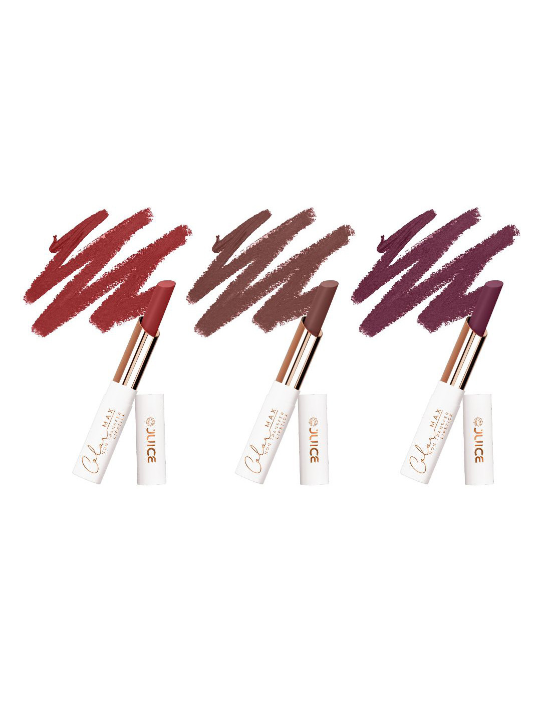 JUICE Set Of 3 Color Max Non-Transfer Lipsticks - M03 - M13 - M12