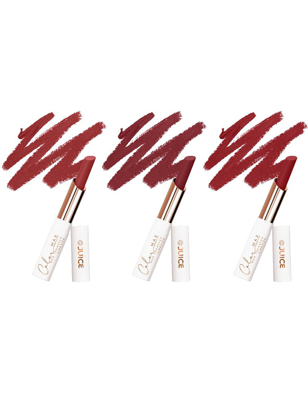 JUICE Set Of 3 Color Max Transfer-Proof Lipsticks - M03 - M06 - M07