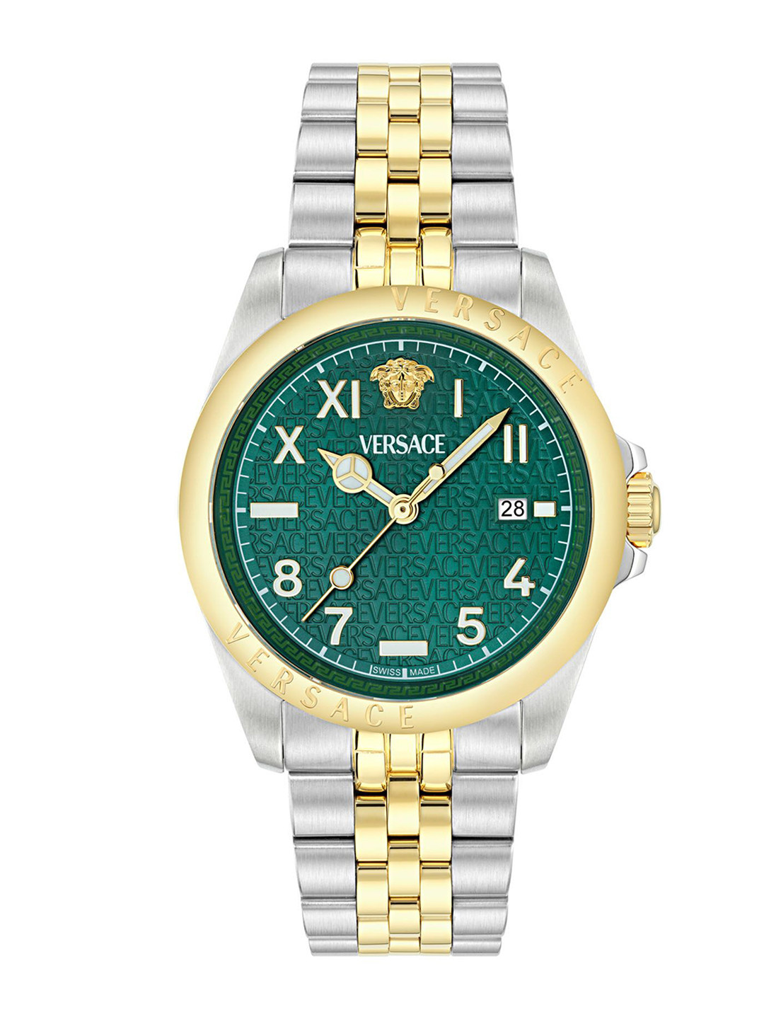 Versace Men Anteo Textured Dial & Bracelet Style Straps Analogue Watch VE9H00524