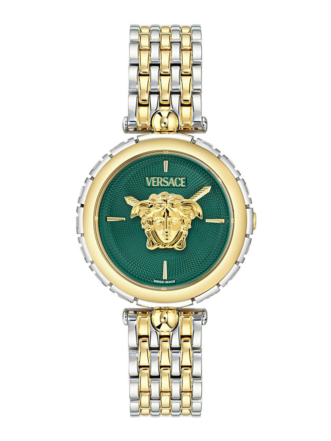 Versace Women Printed Dial & Stainless Steel Bracelet Style Straps Watch VE9D00324