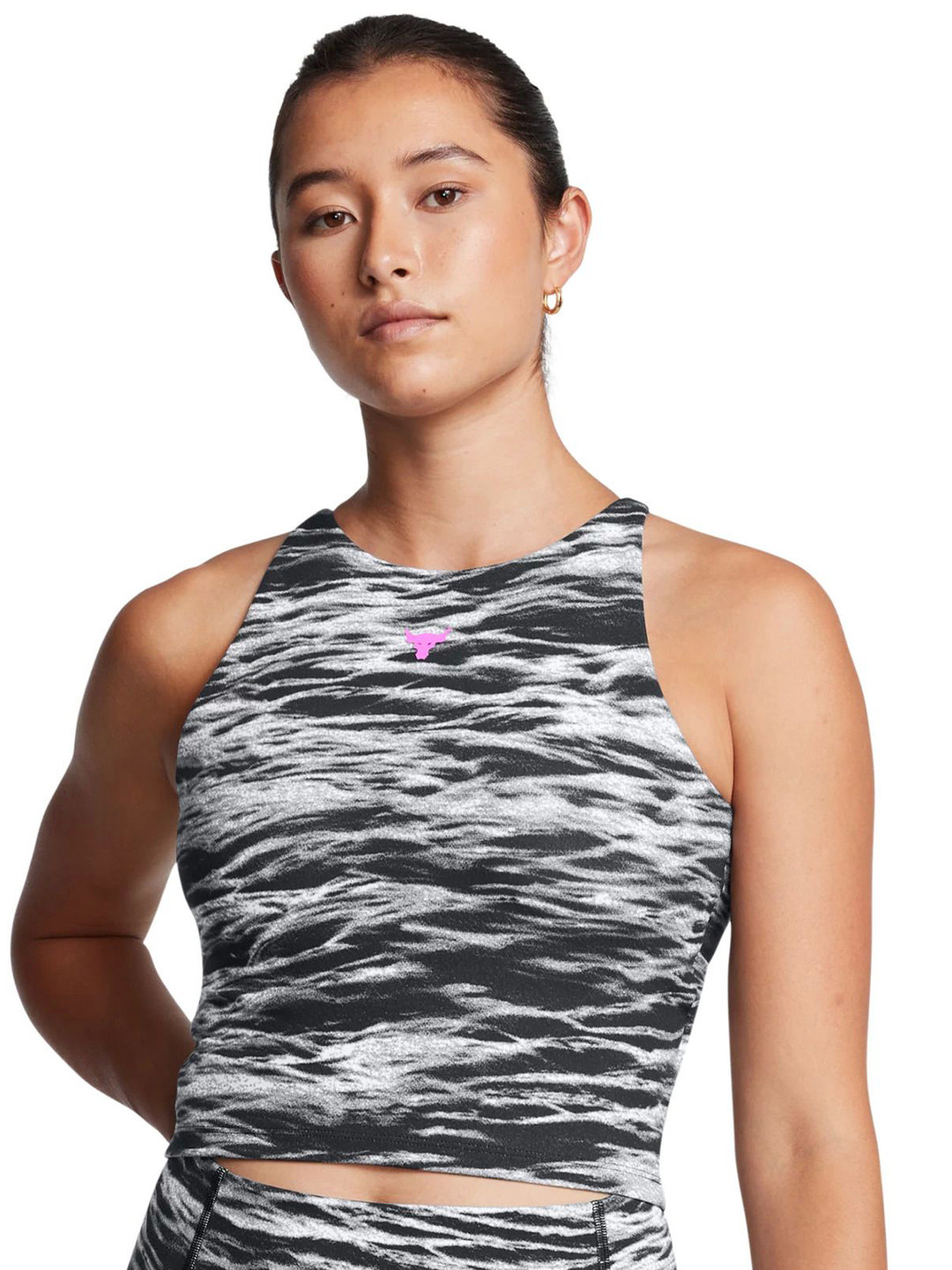 UNDER ARMOUR UA Project Rock Lets Go Bench To Beach Printed Top