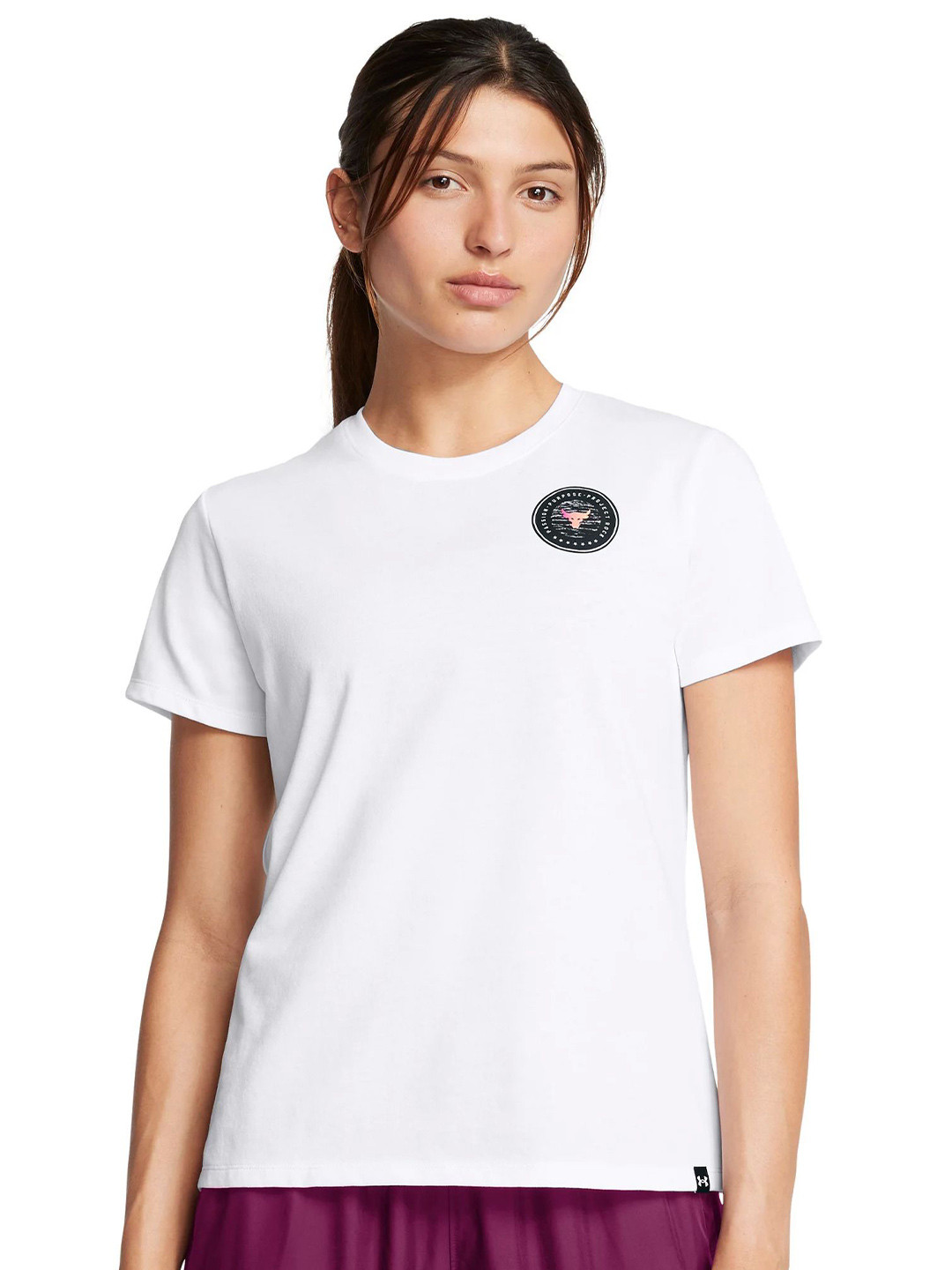 UNDER ARMOUR Women Graphic Printed Round Neck Cotton T-shirt