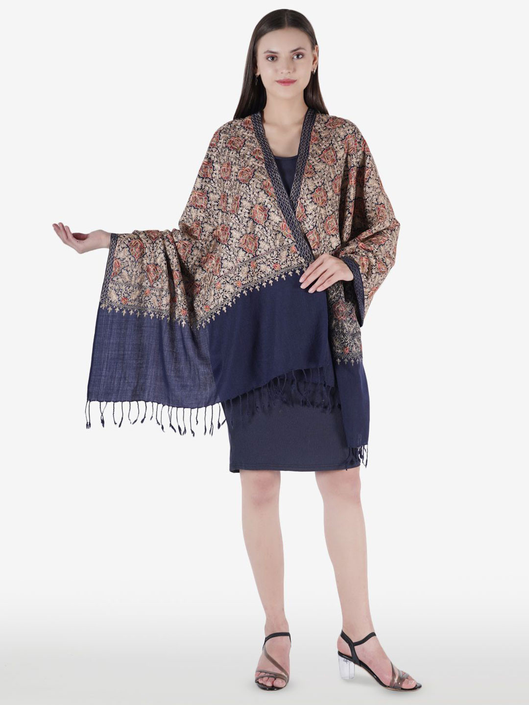 MUFFLY Zari Embroidery Work Stole