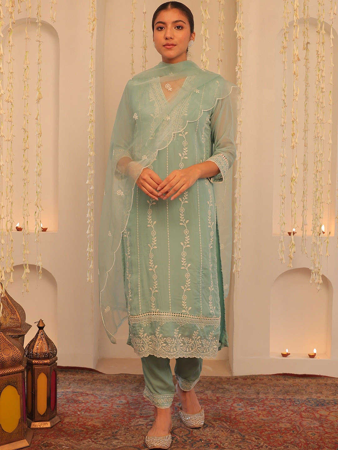Alaya By Stage3 Women Kurta with Trousers & With Dupatta