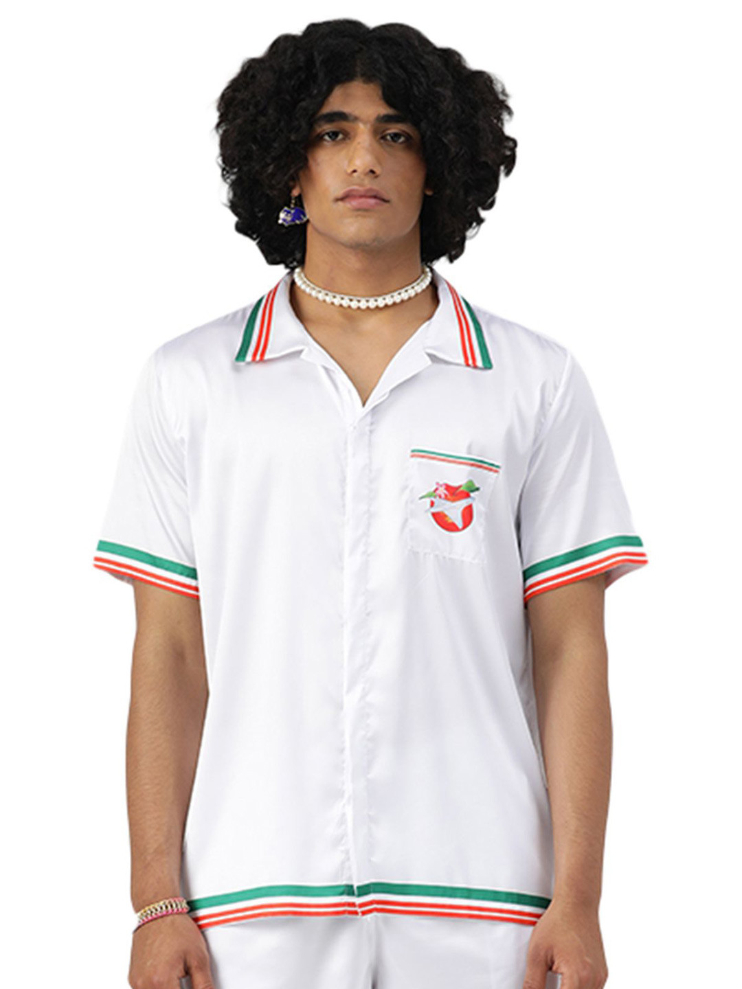 CLUBHAVANA Jetsetter Comfort Graphic Printed Premium Soft Satin Casual Shirt