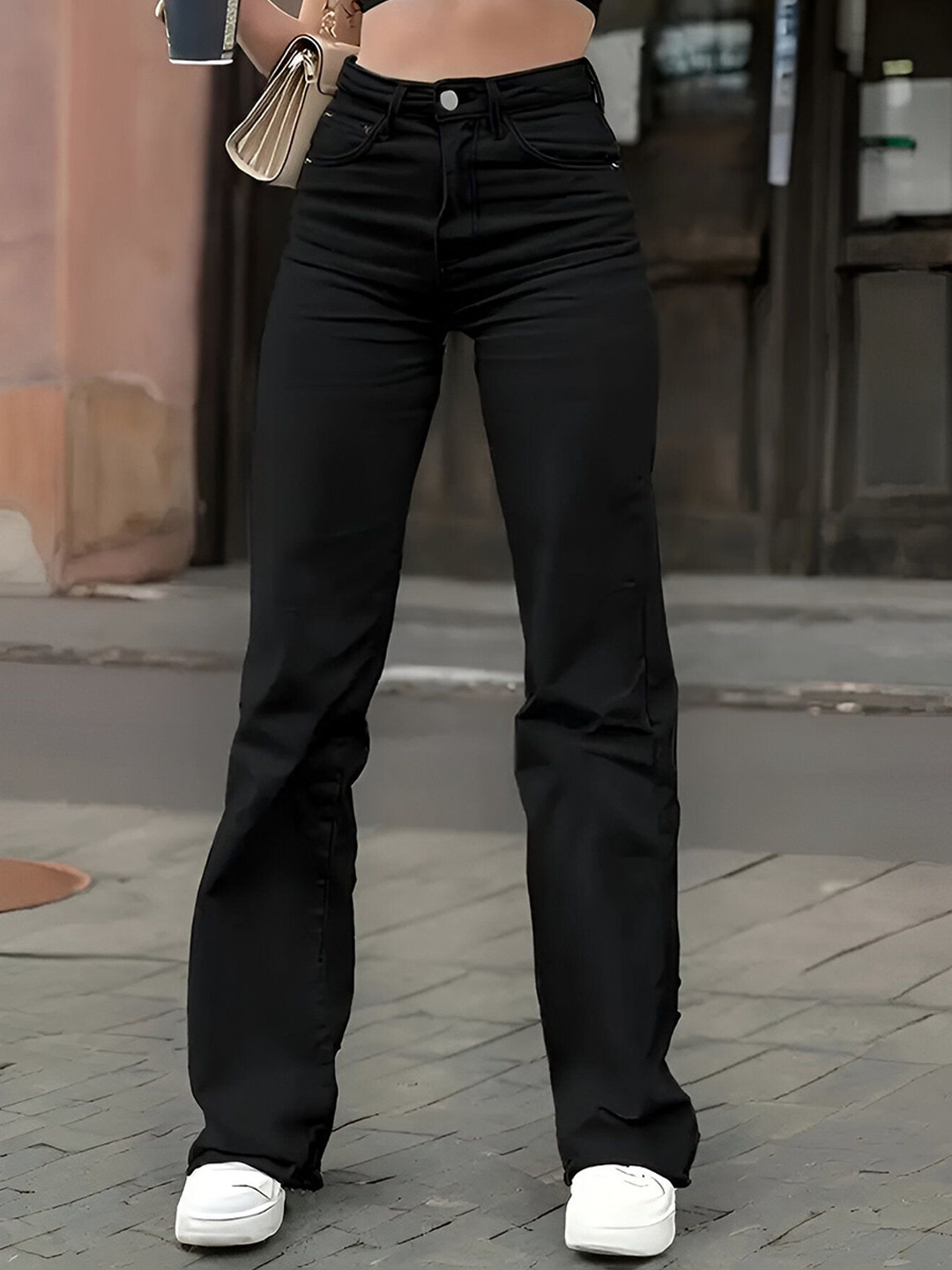 THIRD QUADRANT Women Jean Straight Fit High-RiseCotton Jeans