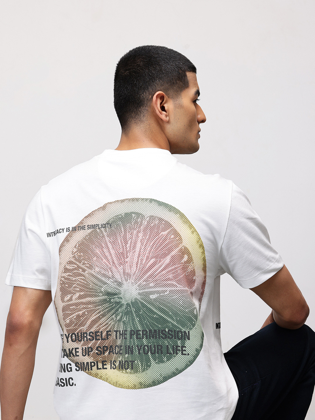 ether Grower Printed Drop-Shoulder Sleeves Organic Cotton T-shirt