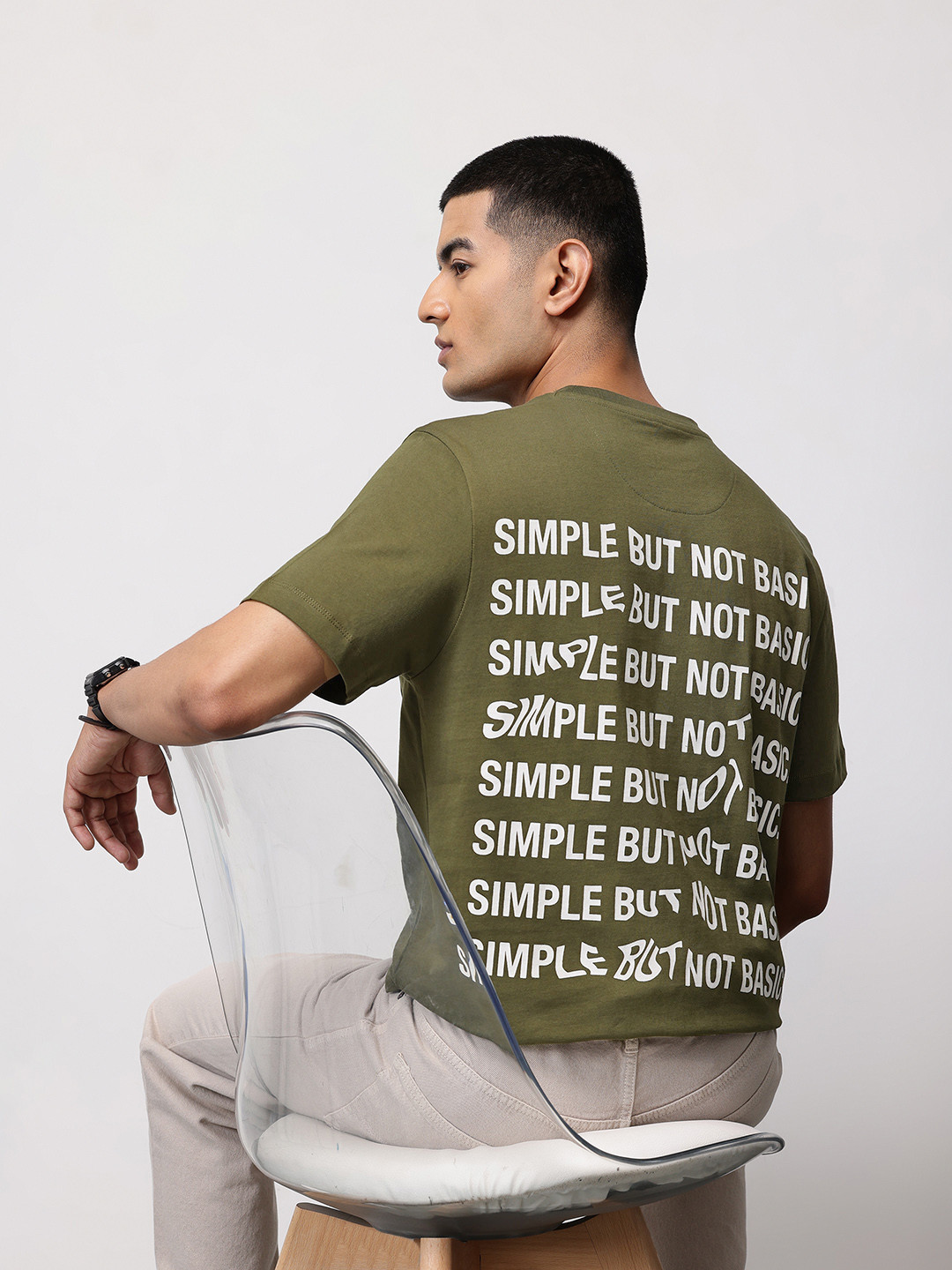 ether Shaman Printed Drop-Shoulder Sleeves Organic Cotton T-shirt