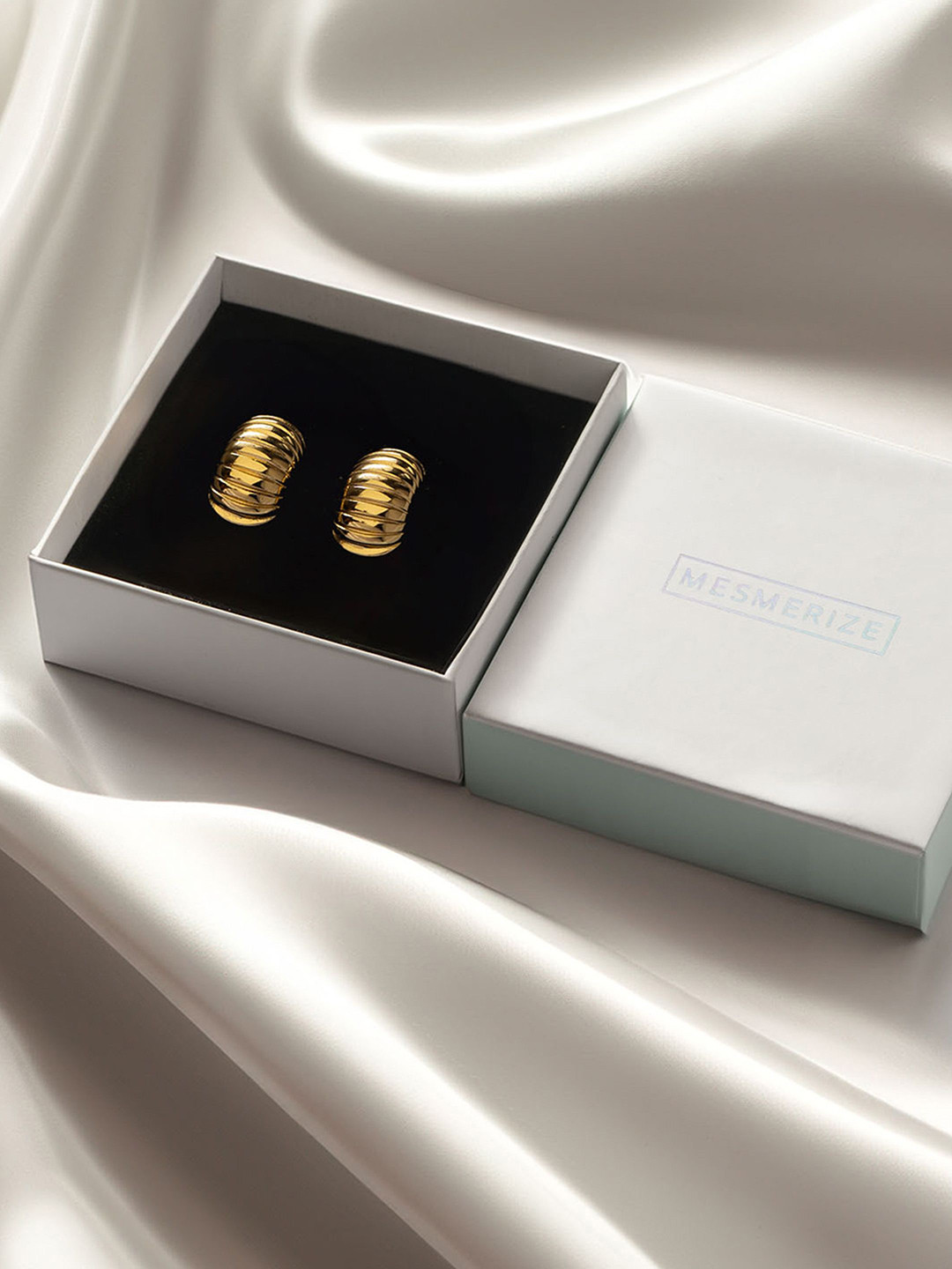 Mesmerize Statement 18K Gold Plated Stud Earrings