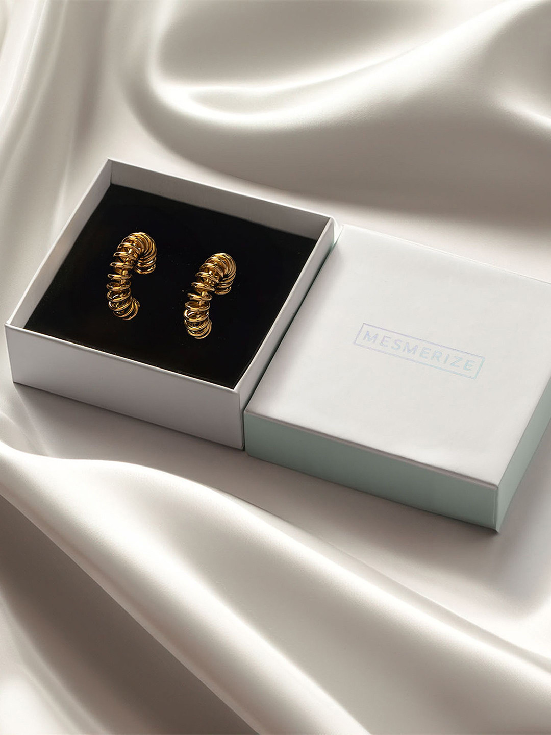 Mesmerize Ivy Spring 18K Gold Plated Stud Earrings