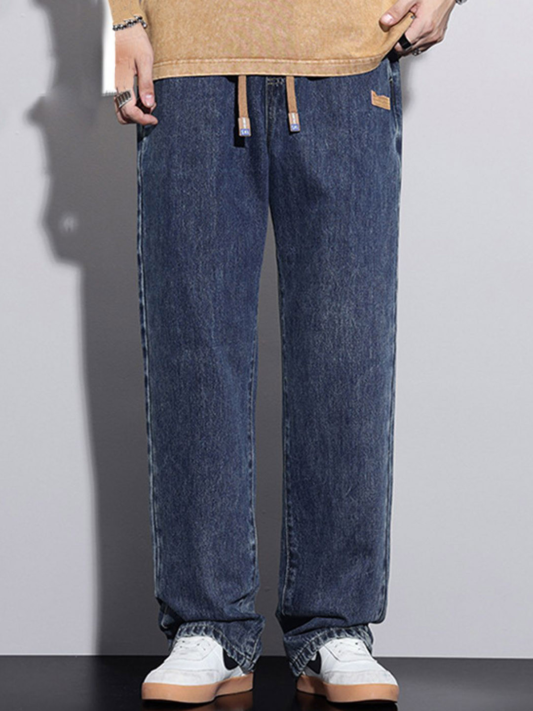 StyleCast Men Cross Pocket Elasticated Denim Pants With Drawstring