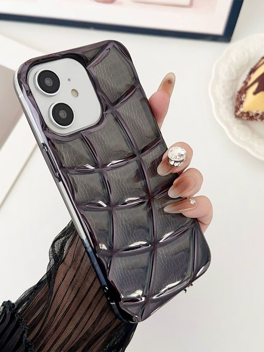 Luxury Kase Geometric LK143 Electroplated Unique Design iPhone 12 Back Case