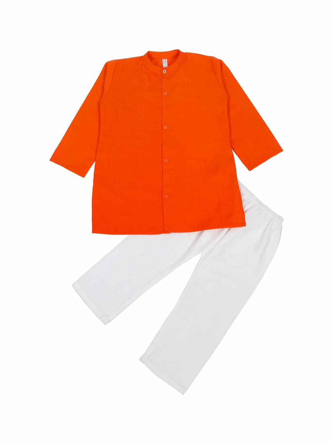 LITTLE GINNIE Boys Three-Quarter Sleeves Pure Cotton Kurta & Trouser
