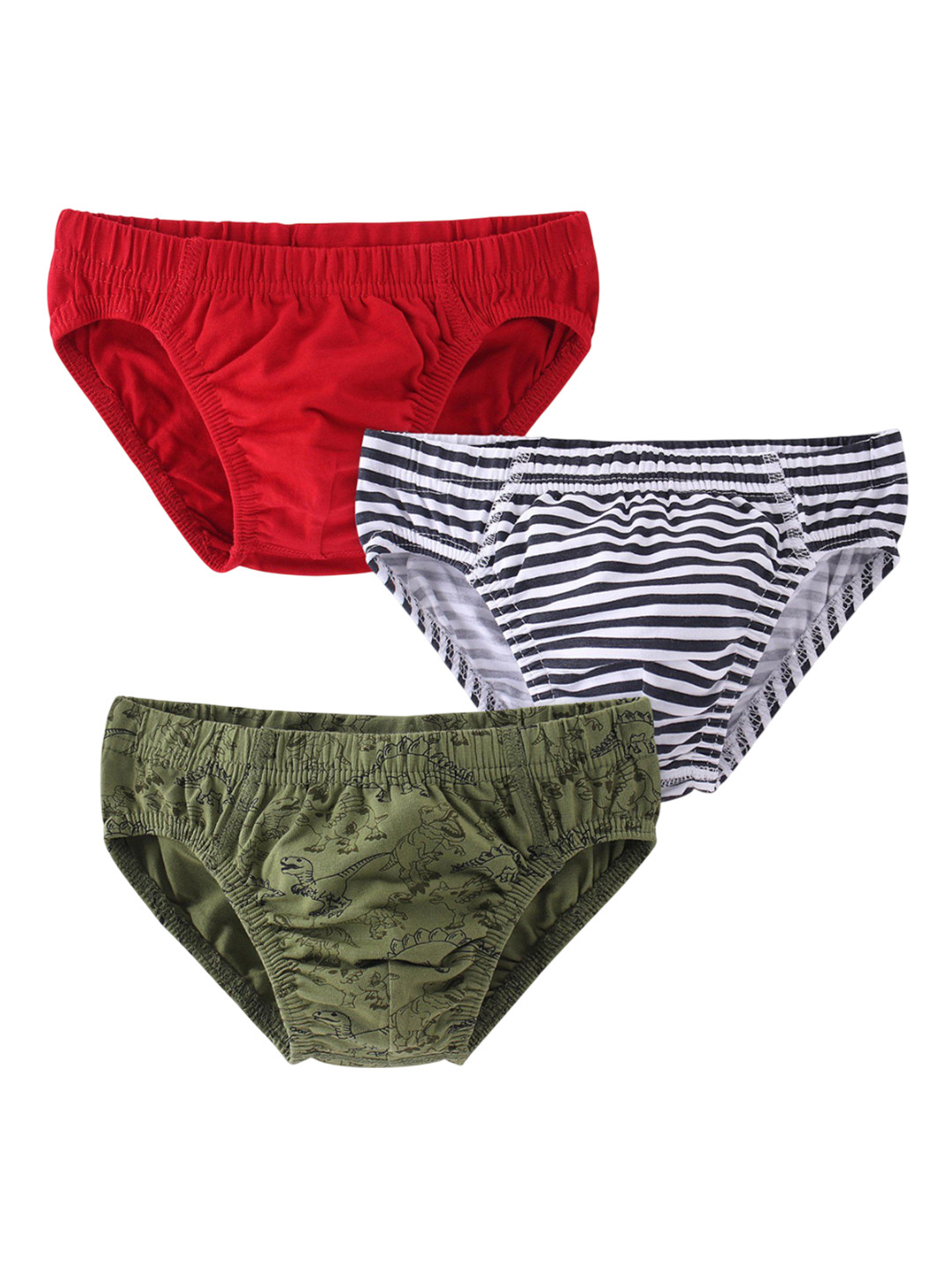 Honeyhap Boys Pack Of 3 Basic Printed Briefs 18036801