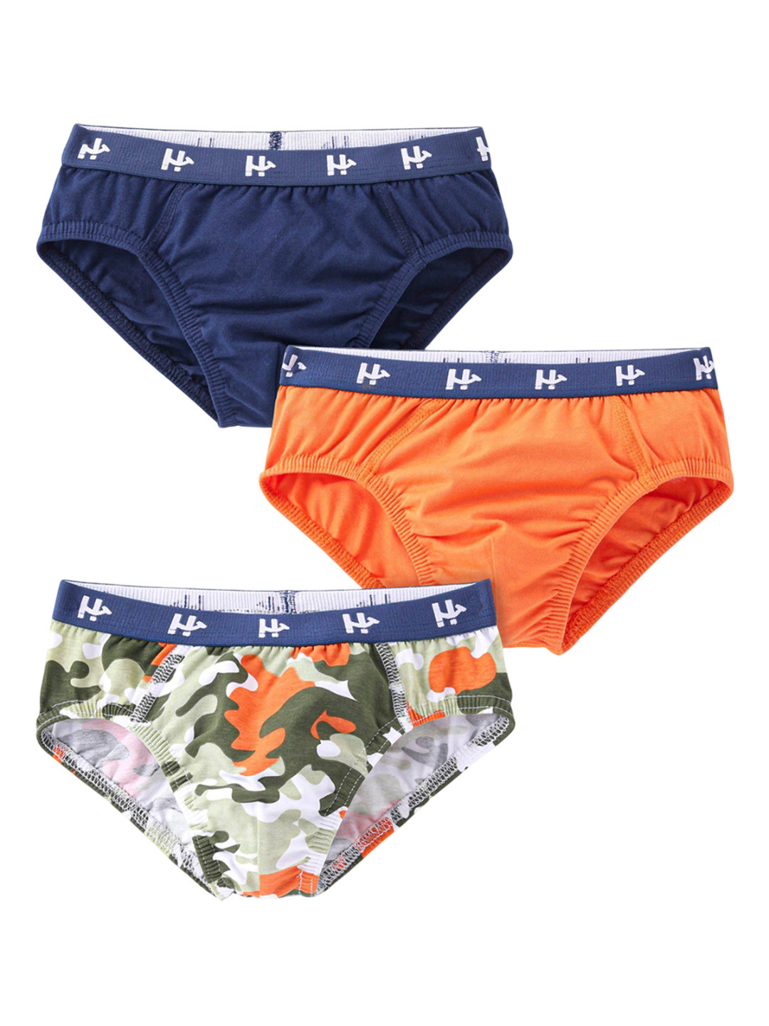 Honeyhap Boys Pack Of 3 Printed Mid-Rise Basic Briefs 18037972