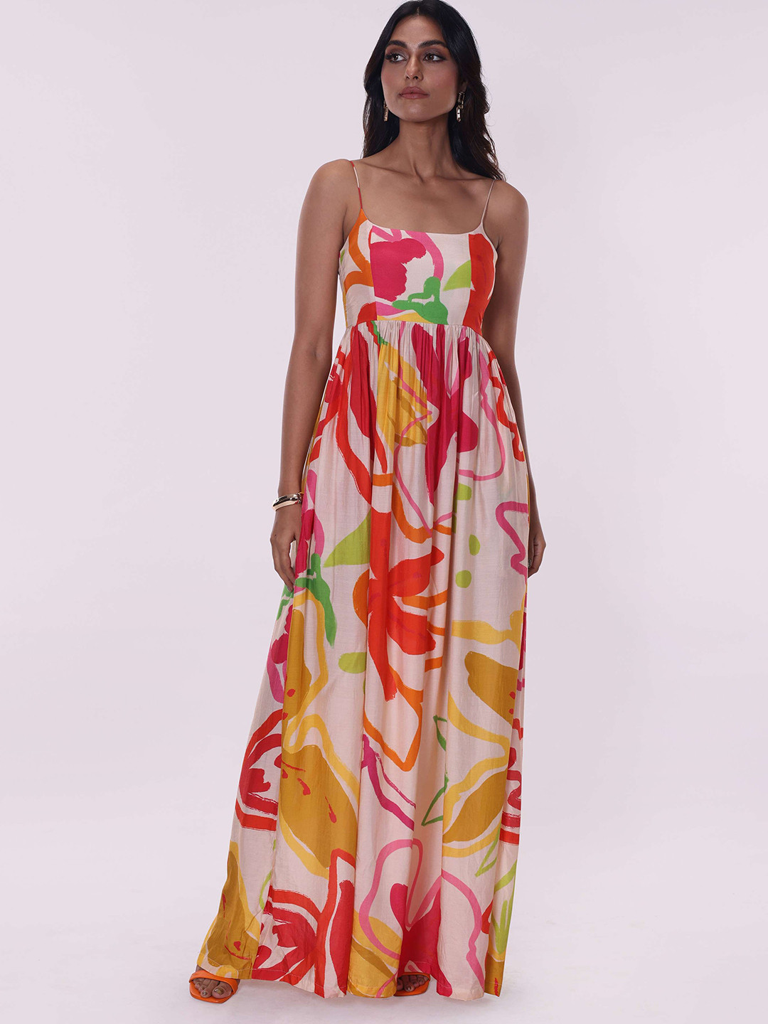 POPPI Women Petal Printed Maxi Dress