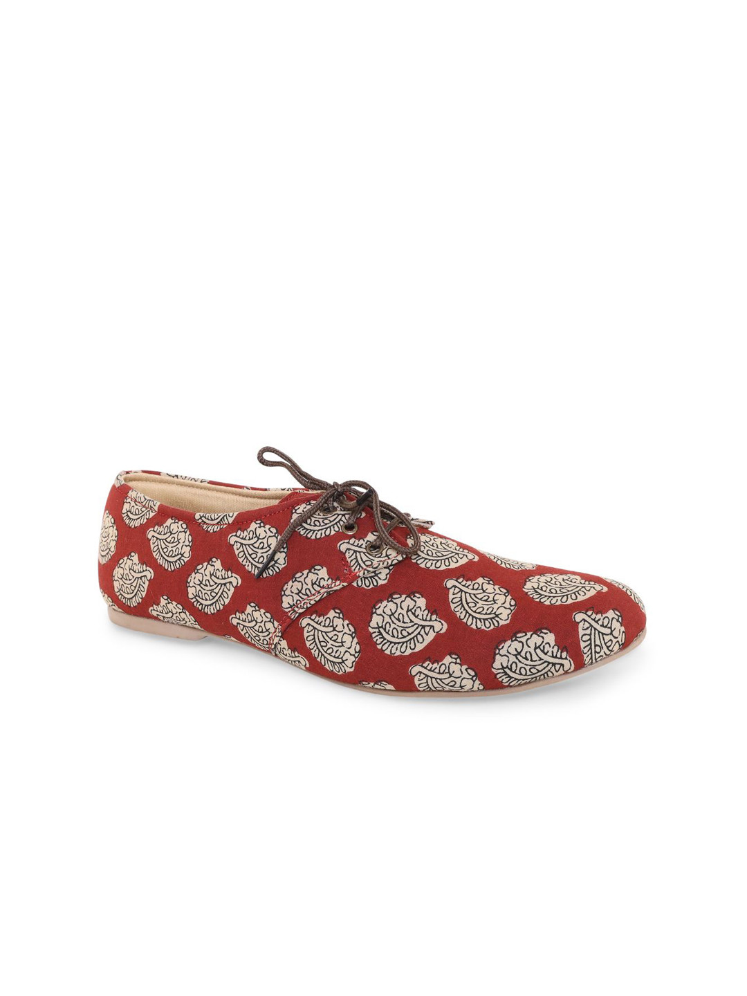 Kanvas Women Block Printed Lightweight Oxford Shoes