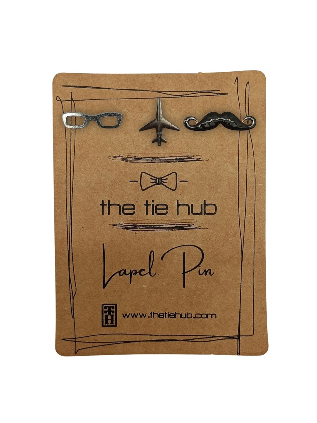 The Tie Hub Set Of 3 Minimal Lapel Pink