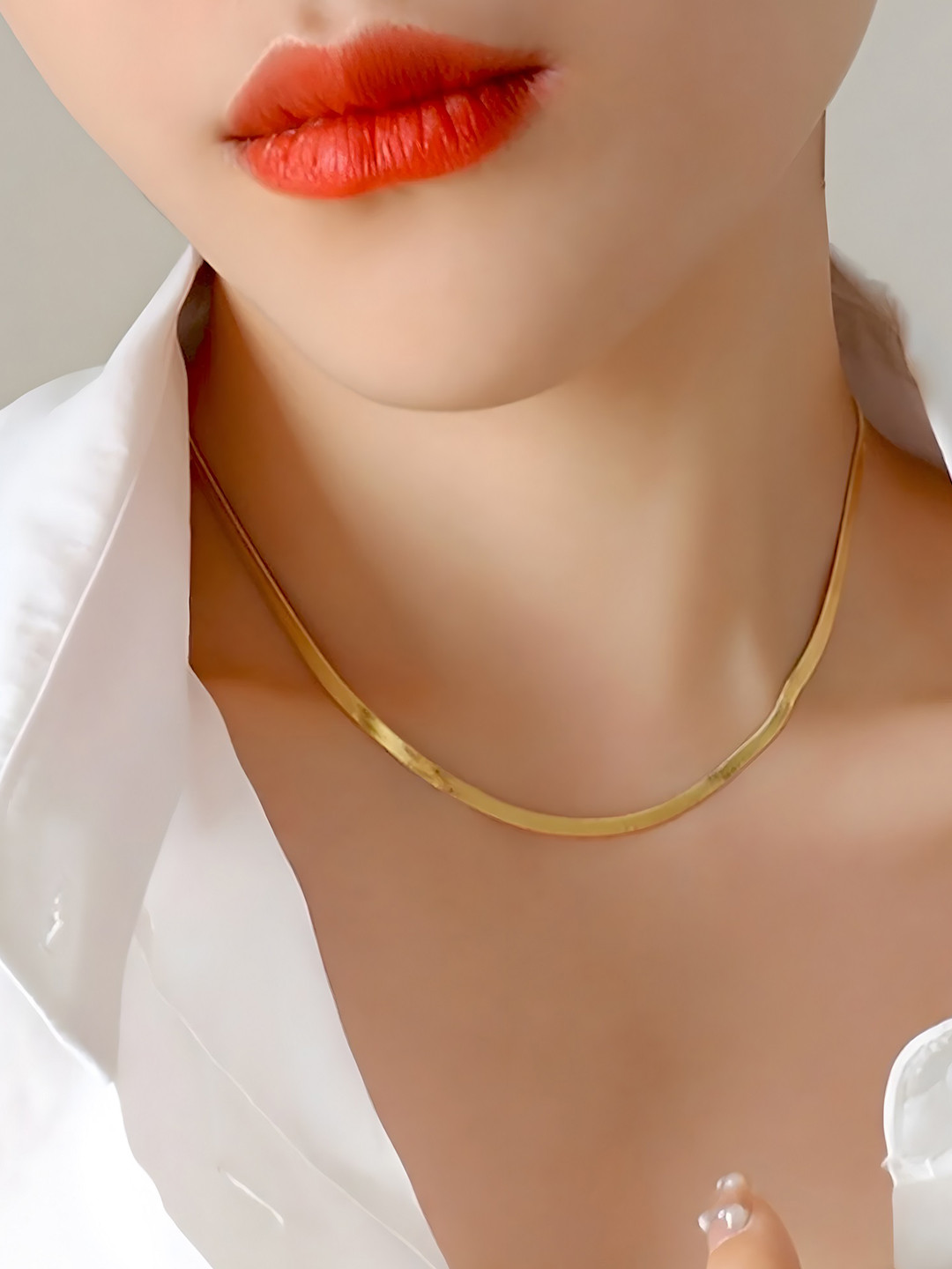 Minprice Unisex Gold-Plated Stainless Steel Skin Friendly Chain