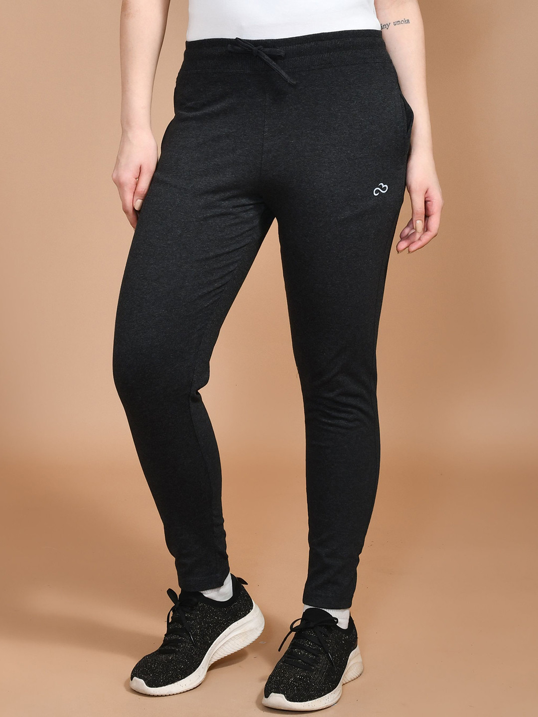 SKYKNIT Women Regular Fit Mid Rise Cotton Track Pants