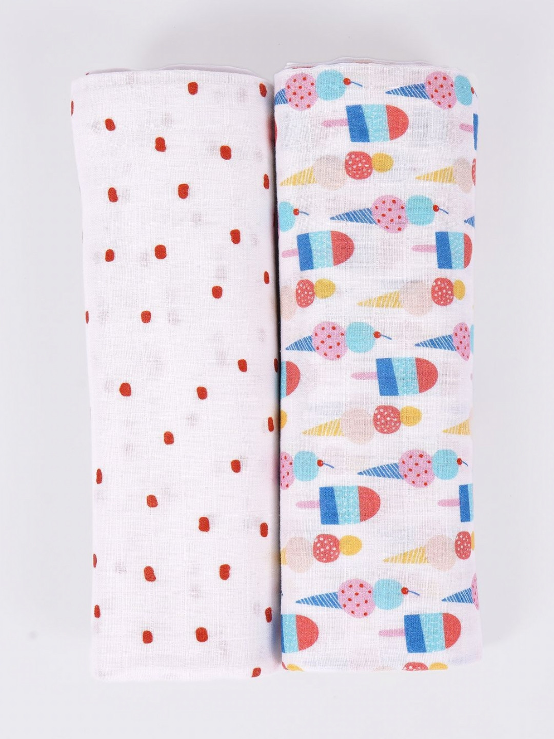 TIDY SLEEP White & Blue 2 Pieces Summer 210 GSM Single Bed Blanket
