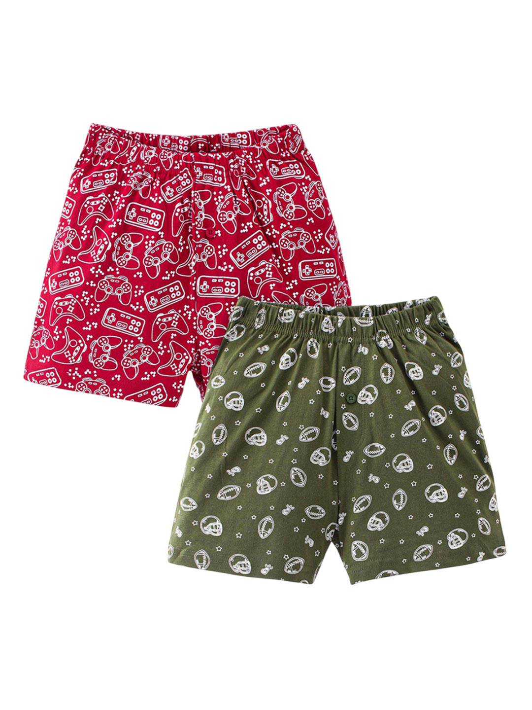 Honeyhap Boys Pack Of 2 Printed Pure Cotton Boxers 61034200