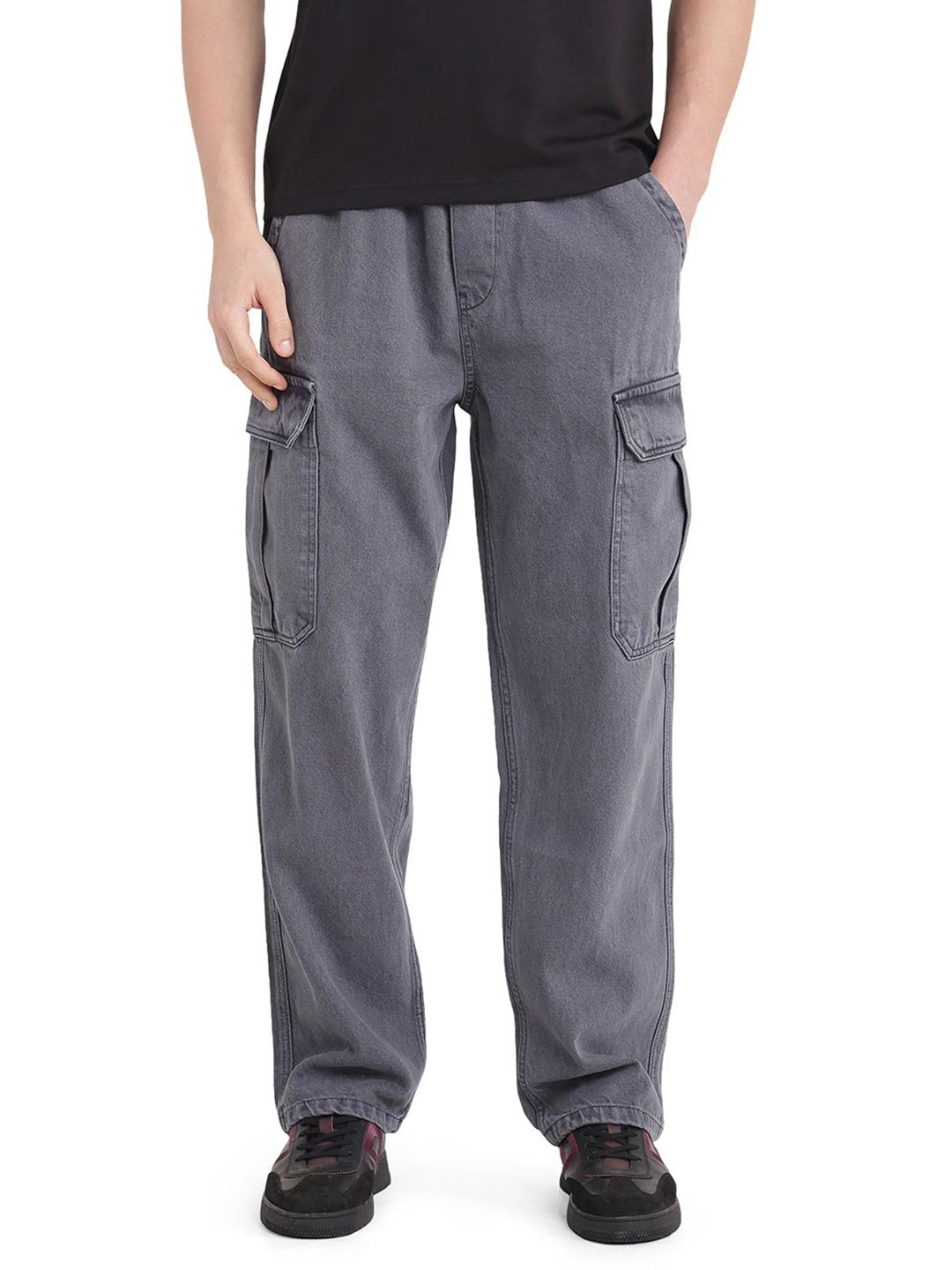 RARE RABBIT Men Hork Primary Blue Comfort Straight Fit Light Fade Jeans