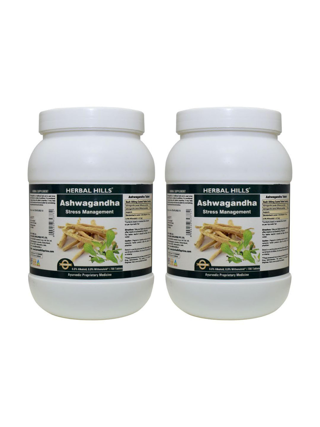 Herbal Hills Ashwagandha Tablets (700 Tablets (Pack of 2))