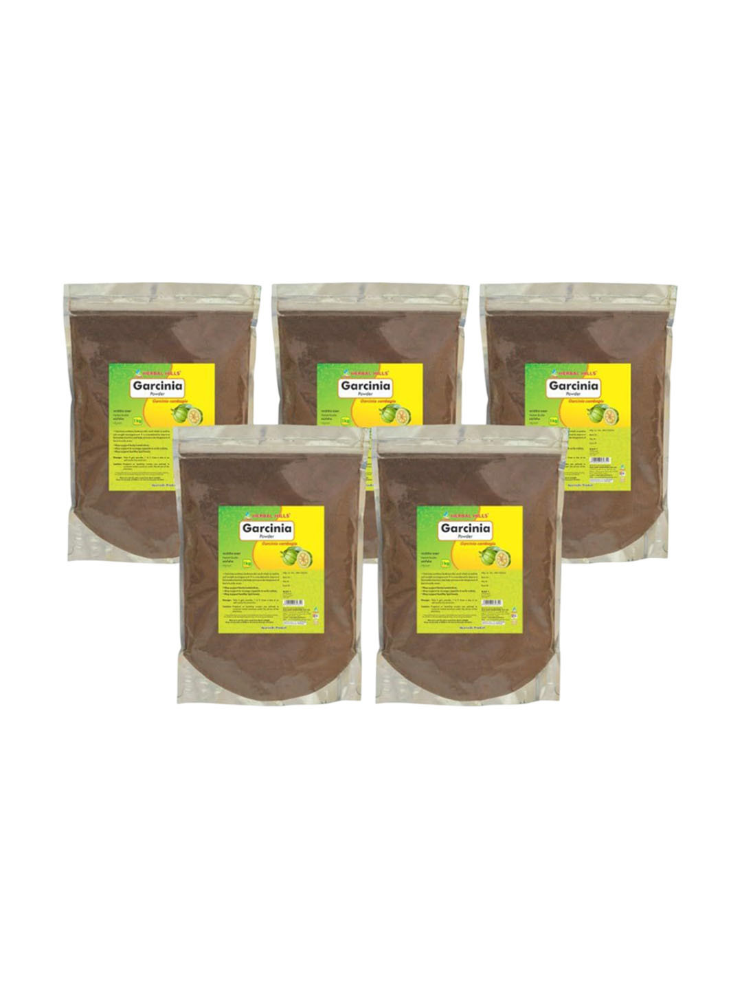 Herbal Hills Garcinia Cambogia Powder (1 Kg Pack of 5)
