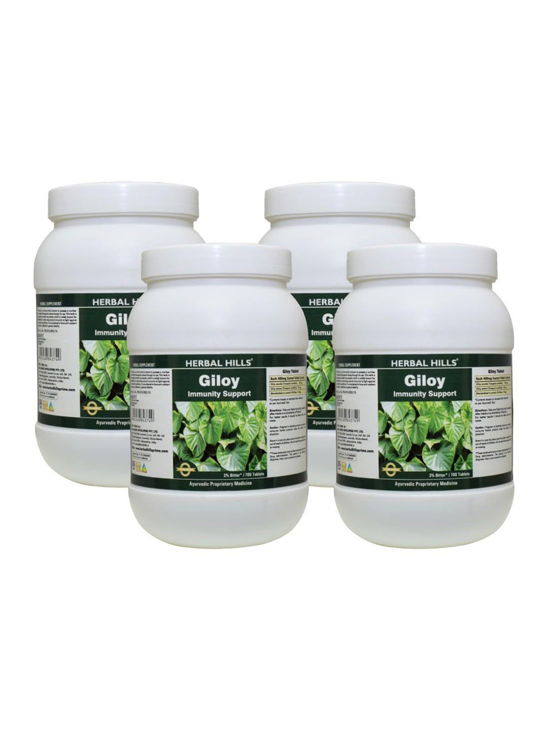 Herbal Hills Giloy Guduchi Tablets (700 Count Pack of 4)