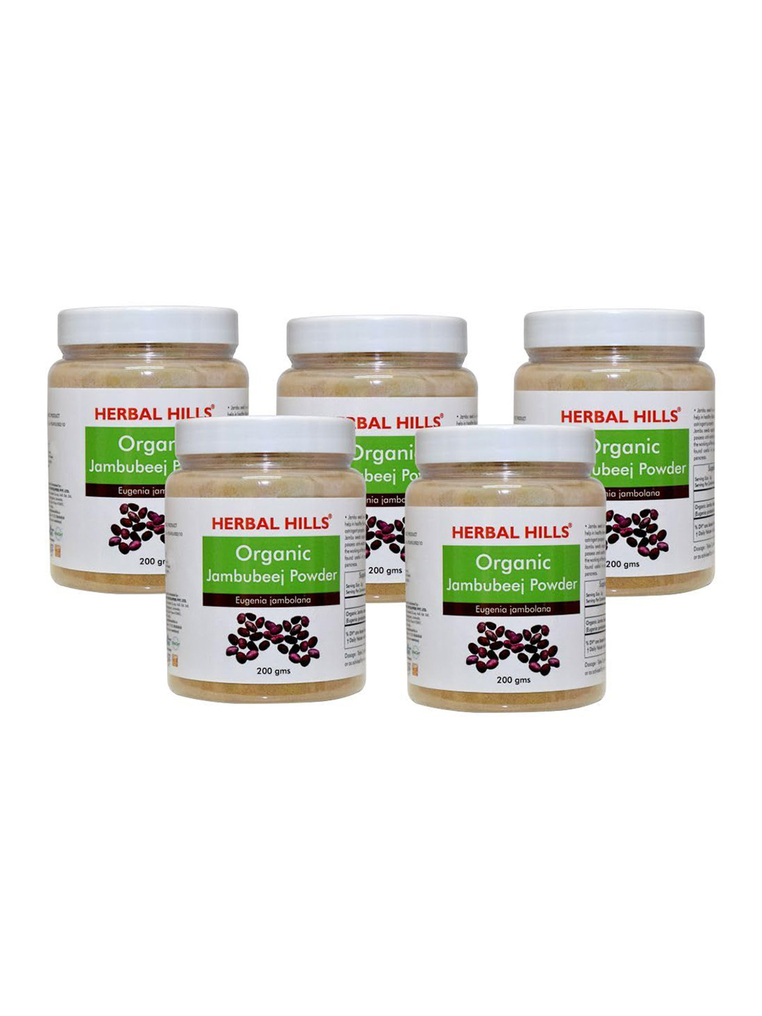 Herbal Hills Organic Jambu Powder (JamunPowd_200 gm each_PO5)